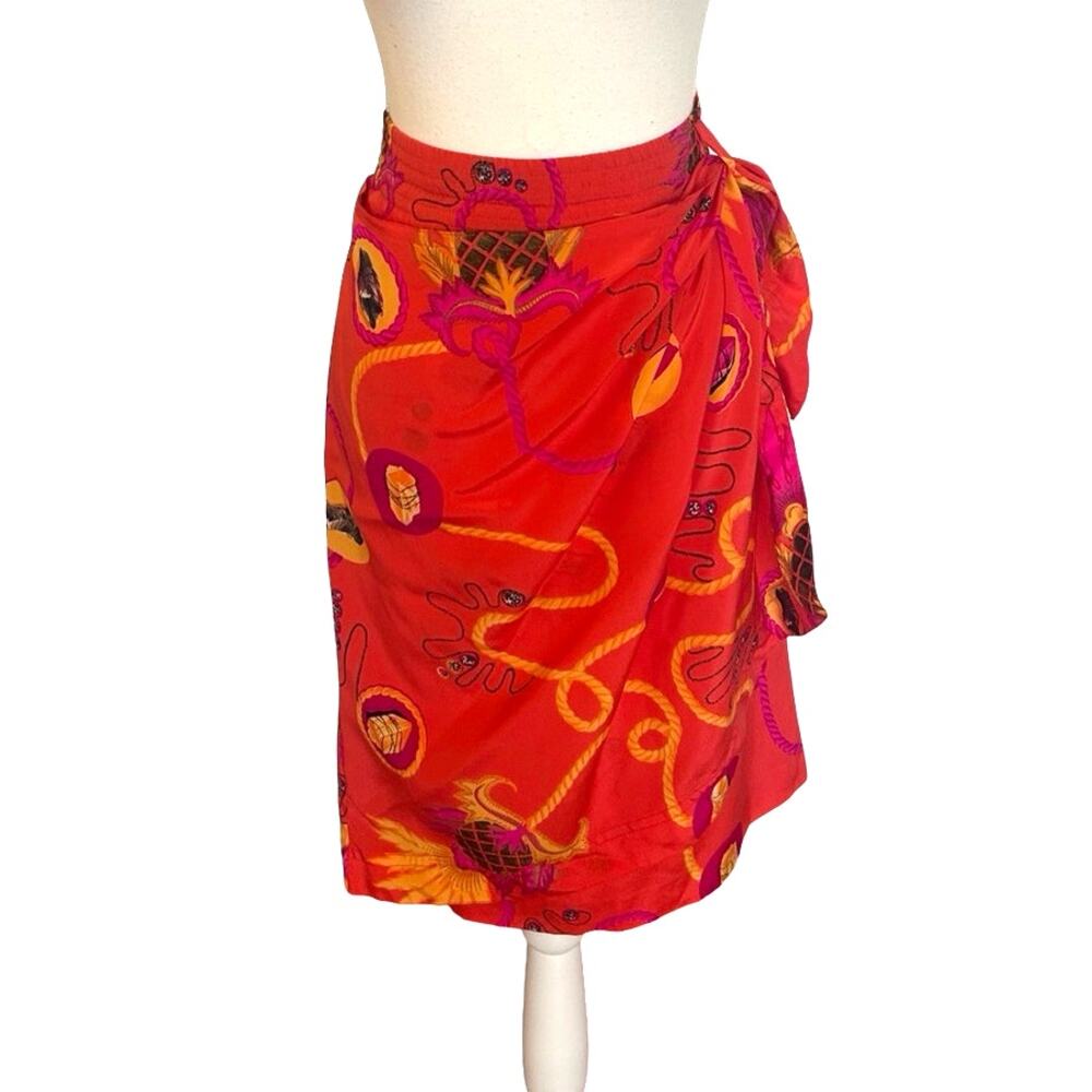 Vintage Escada by Margaretha Ley Silk Wrap Skirt | 1980s | W. Germany